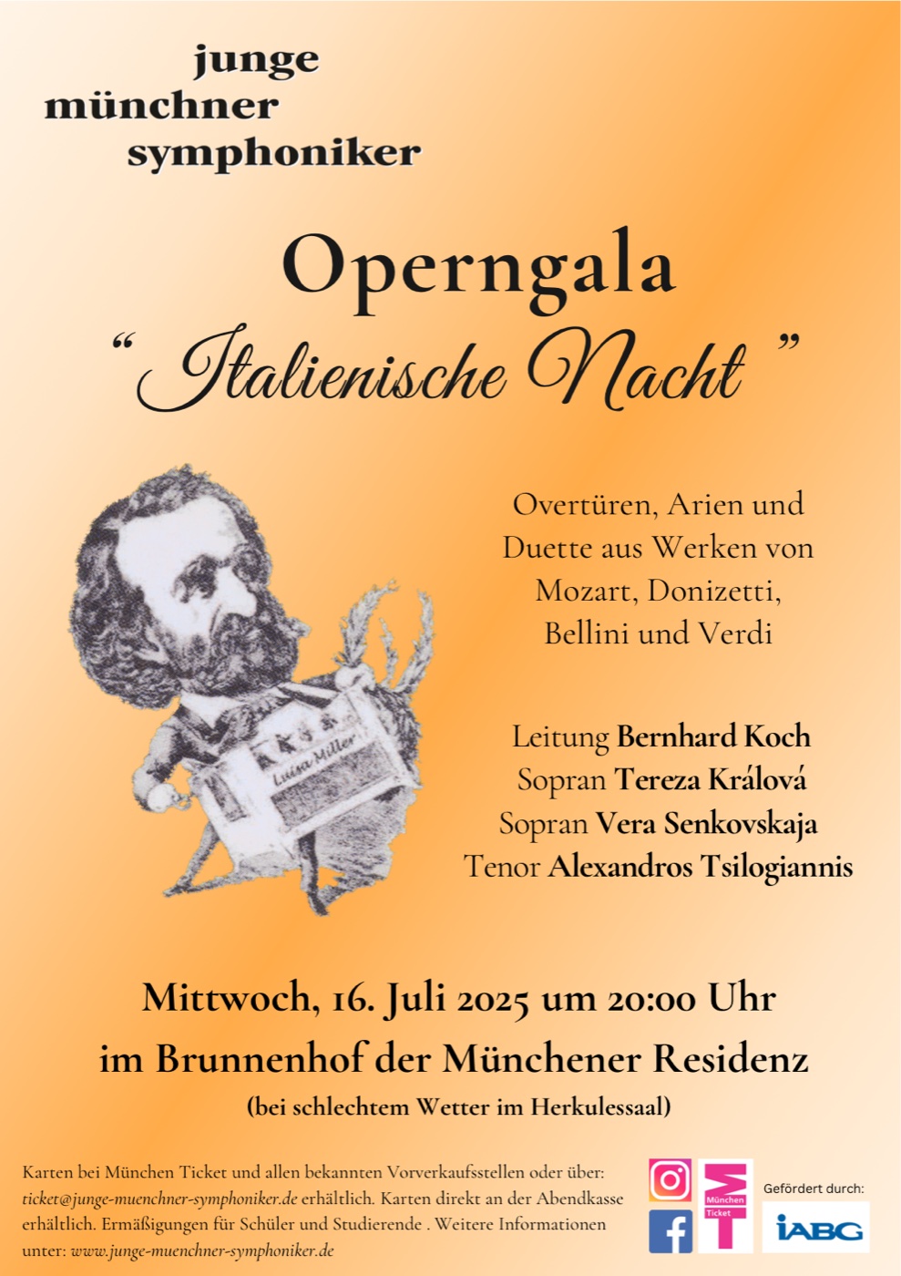 Flyer Operngala Italienische Nacht 2025